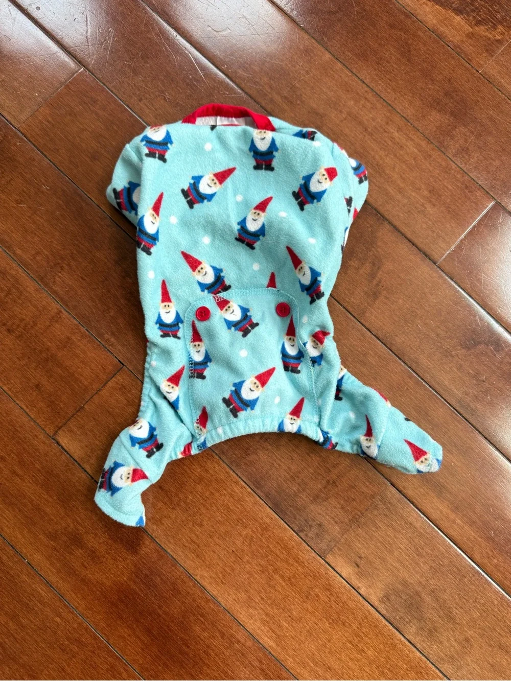 Pup Crew Dog Gnome Fleece Pajamas, size Small